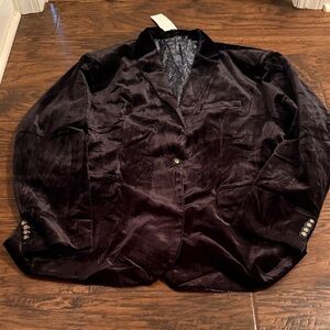 Luxurious Velvet Blazer in Deep Black
